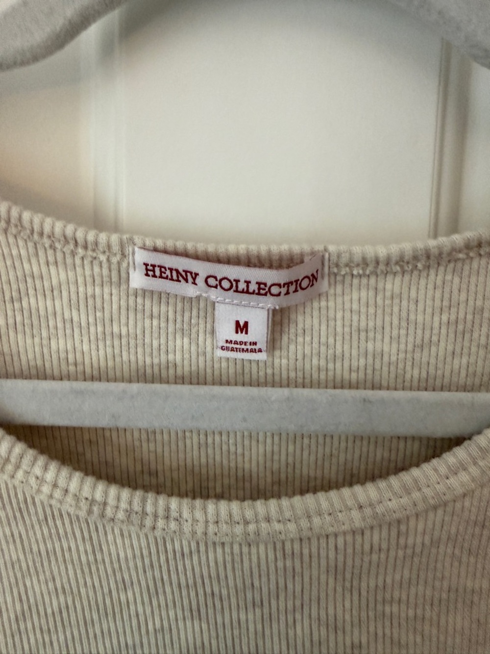 NY Collection Cream Ribbed Tank Top - Picture 2 of 4